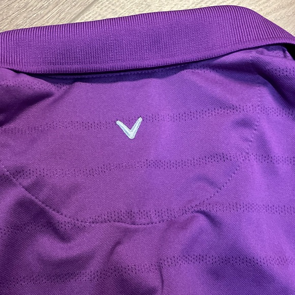 Callaway Short Sleeve Opti-dr Performance Golf Polo Shirt Purple Women’s XL - Picture 7 of 7